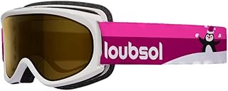 Loubsol - Máscara de esquí para niña, Color Blanco y Rosa