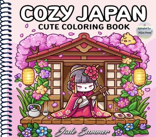 Cozy Japan: Cute Coloring Book for Adults and Teens with