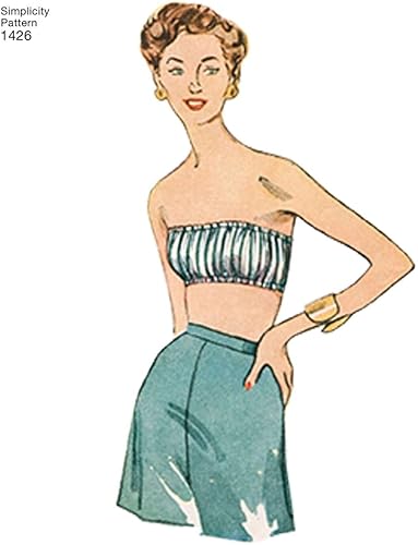Miniatura 6 de Simplicity patrones de Creative 1426Patrón clásico 1950's brasier Tops, R5(1416182022)