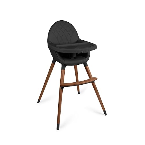 Silla alta convertible para bebés, niños pequeños, niños y niños Trona de madera con altura ajustable y bandeja apta para lavavajillas Silla de