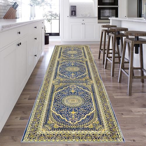 RUGxDJ Boho Runner Rug 3x10 Washable Kitchen Rug Oriental
