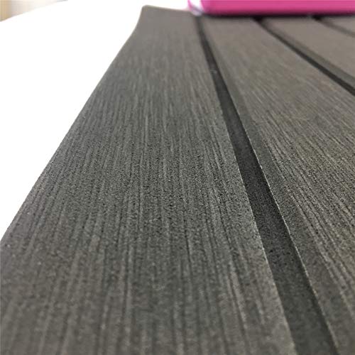 Churershining Eva Foam Boat Decking Sheet For Yacht Marine Floor Carpet Non-Slip And Self-Adhesive Bevel Edge 94.5"X35.4" (Charcoal Gray) #TOP3