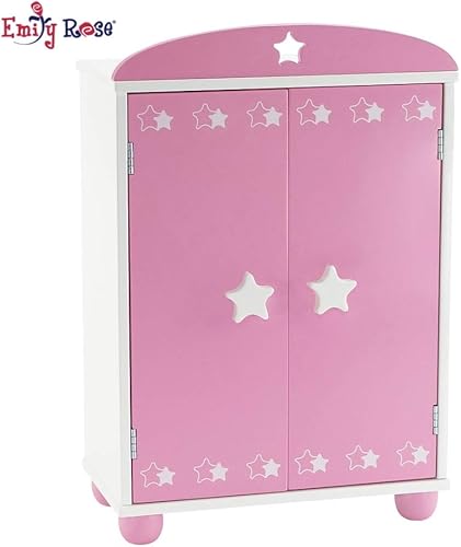 Miniatura 7 de Emily Rose Armario para muebles de muñeca de 14 pulgadas, incluye 5 perchas  Armario para muñecas de 14 a 15 pulgadas