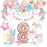 decoracion cumpleaños unicornio niña Los globos de unicornio y el globo digital llenos de helio no pueden flotar. Conserva el 80% de los globos. Al inflar el globo, debe presionar suavemente con la mano para confirmar que el globo está completamente inflado.