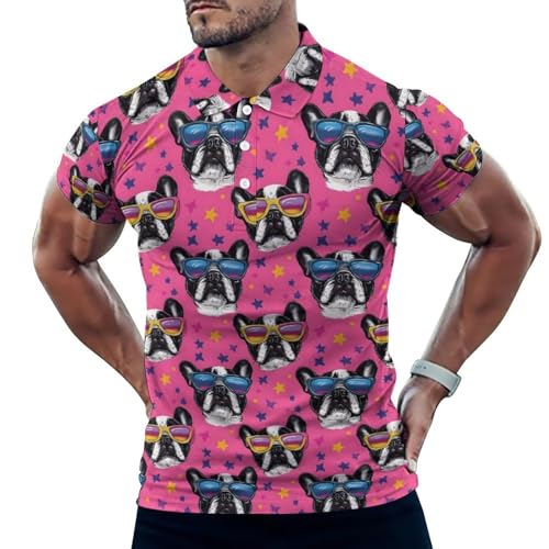 Polo de golf pour homme coupe sèche finitions haut de gamme coloris rose vif