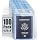 4x6 XXL Passport, ID, Name Card Holders - Vertical, Zipperless, 100 PK | Mifflin large clear plastic waterproof passport holder with soft edge, 5 pre-punched holes for all lanyard clips, bulk pack