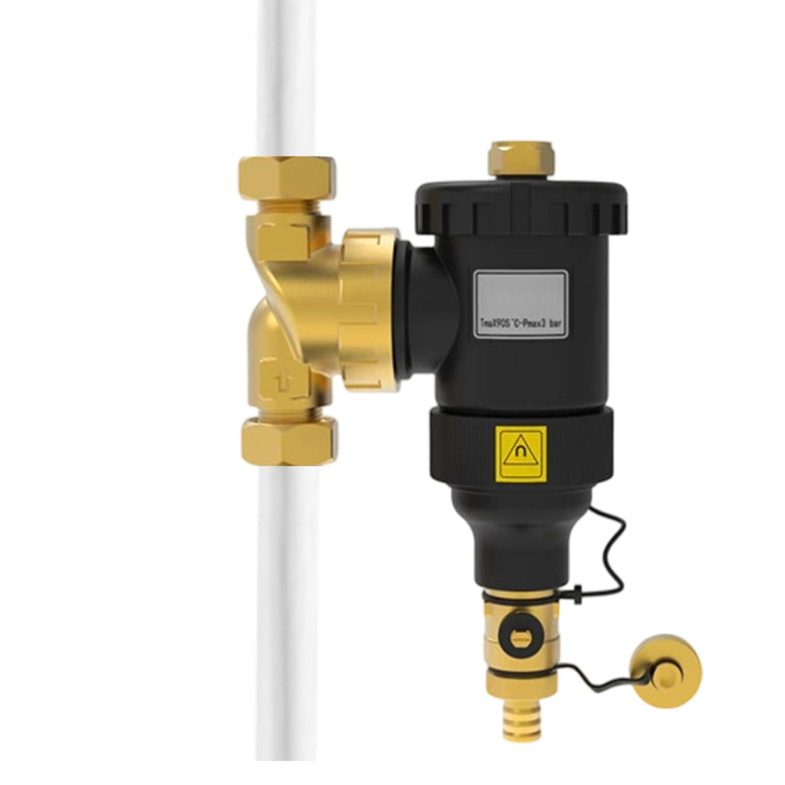 Magnetischer Heizkörperfilter Filtration für Wandmontage mit DN20 und DN32 | Filtration Zur Entfernung Von Kalk, Rost Und Sediment Für HLK-Systeme Zur Entfernung Von Sediment, Kalk Und Ros