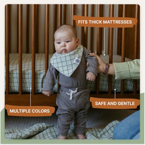Image of Parker Baby Soft & Durable Fitted Baby Crib Sheets | Snug Fit for Standard Crib Mattresses | Machine Washable, Fade-Resistant & Modern Nursery Designs