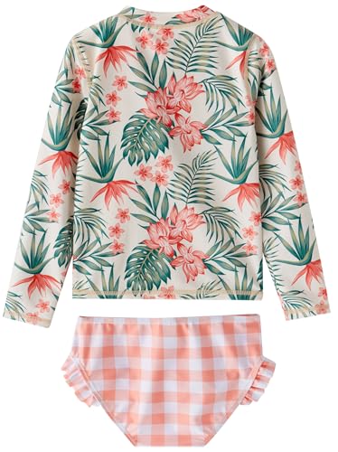 Image of Toddler Girls Swimsuit Rash Guard Sets 2-Piece Bathing Suits UPF 50+ Summer Kids Swimwear 2-7T