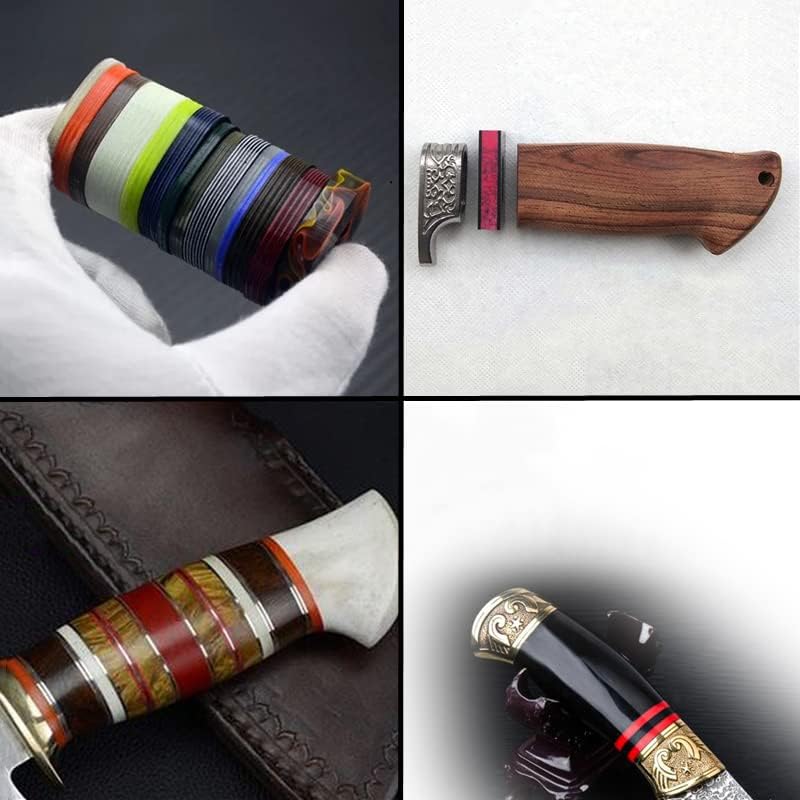 Miniatura 7 de Hojas espaciadoras G10 - 8 piezas, 4 colores, suministros para hacer cuchillos, 6.3 x 1.97 x 0.04 pulgadas para básculas y losas