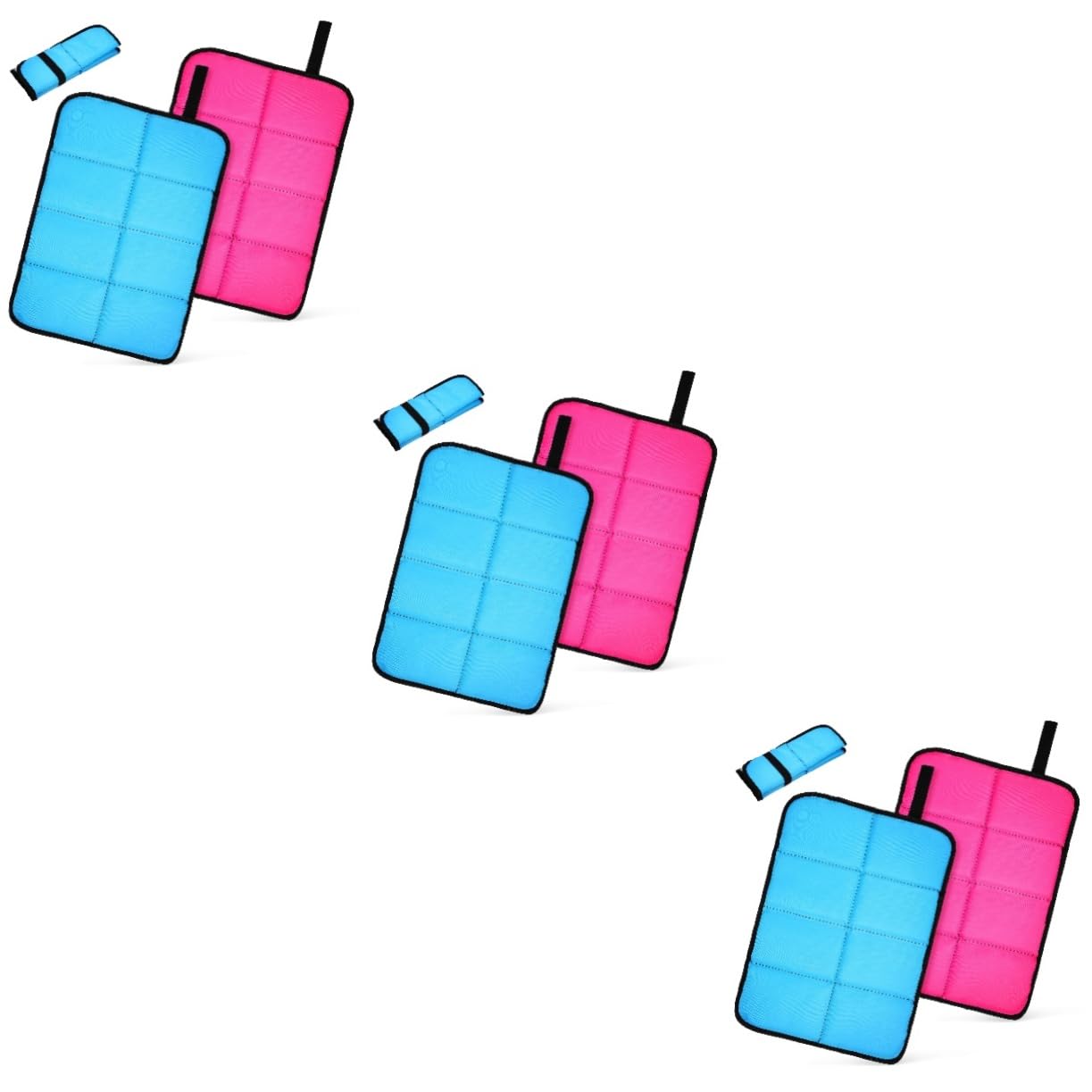 Abaodam 3sets 2 Pcs Foldable Sitting Mats Seat Cushions for Camping Hiking Picnic Playground Comfortable Lightweight for Outdoor Activities 2pcs*3