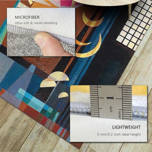 Tapis lavable 140x200cm anti-glisse solution pour sol glissant salon - 6
