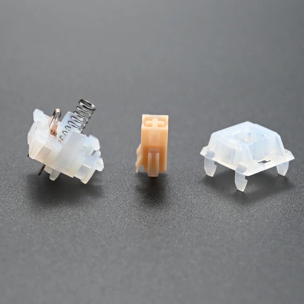 Outemu Silent Yellow Jade V2 Switch, Commutateur Tactile Thocky Silencieux Pré-lubrifié À 5Pin pour Clavier Mécanique Personnalisé(110PCS)