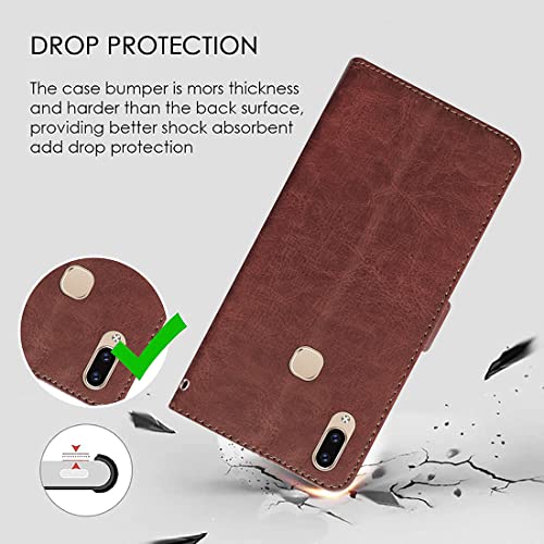Image of Amazon Brand - Solimo Flip Leather Mobile Cover (Soft, Flexible & Kickstand Back case) Compatible for Vivo V9 / V9 Pro (Brown)
