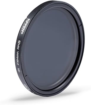Tiffen 62VND 62mm Variable Neutral Density Camera Filter|2 to 8-Stop|Light Control|Film and Digital/Video/Photography