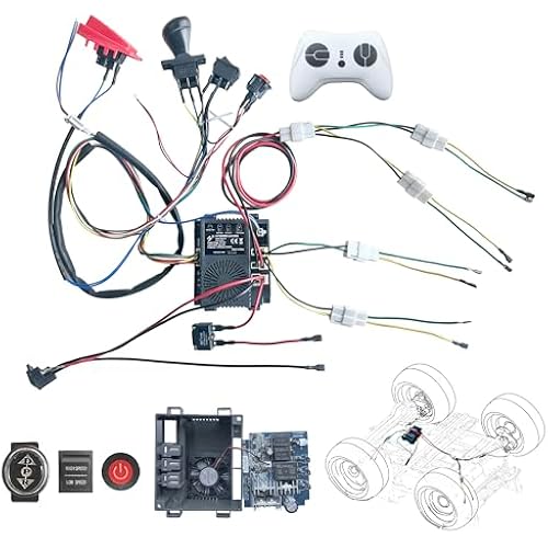 24 Volt DIY Wires Harness Conversion Kit for Kid's Ride On Toys Car,2.4G Set of Wire Harness Switch Control Box for Power Wheels Upgrade Replacement Parts,12V&18V&20V