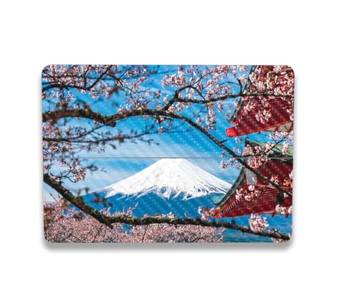 Image of MightySkins Carbon Fiber Skin Compatible with Microsoft Surface Laptop Studio 2 (2023) Full Wrap Kit - Overlooking Fuji | Protective, Durable Textured Carbon Fiber Finish | Made in The USA