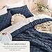 Bedsure Oversized King Comforter Set - Navy Blue Comforter, Boho Tufted Shabby Chic Bedding, 3 Pieces Vintage Farmhouse Bed Set for All Seasons, Fluffy Soft Bedding with 2 Pillow Shams