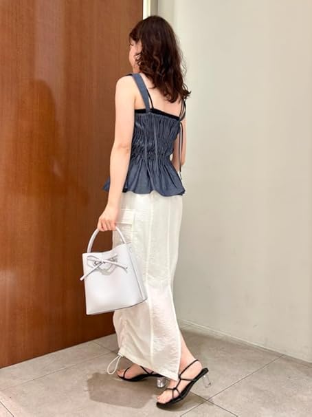 Amazon.co.jp: [フレイ アイディー] シャーリングフリルペプラム