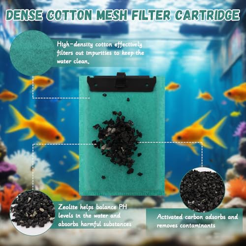 KXVXXV Filterpads für Tetra Filter 12 Pack Ersatz Filterpads Kompatibel für Tetra EasyCrystal Filter 250/300 für Repto DecoFilter