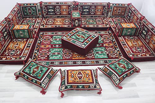 Marokkanisches Bodensofa, arabisches Jalsa, jordanisches Wohnzimmer,...