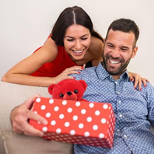 Huaxingda Bear In Heart Red Color, Bear Toy With I Love You, Heart, 9.84" Soft Bear Plushie Toy, Stuffed Animals Toy Stuffed Animal Gifts Valentines Day Decor For Bedroom Living Room