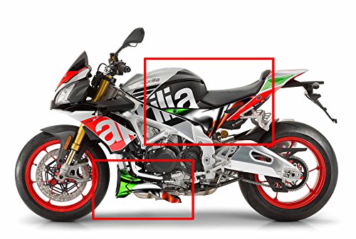 Stickers Aprilia Tuono V4 1100 Factory ZionDesigns multicolore noir rouge or pour moto