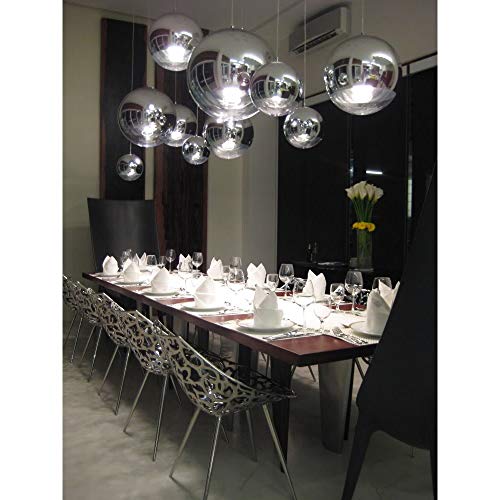 Lámpara de techo con bola de cristal moderna para mesa de restaurante 3