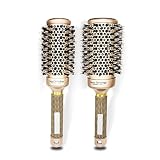 Kaimeilai Rundbürste Haarbürste, 2PCS Lonen Rundbürste, Haarbürste Antistatisch Glätten, Locken, Hinzufügen Haar Volumen und Glanz, Haarbürste Antistatisch, Große Runde Stylingbürste(45MM/53MM)