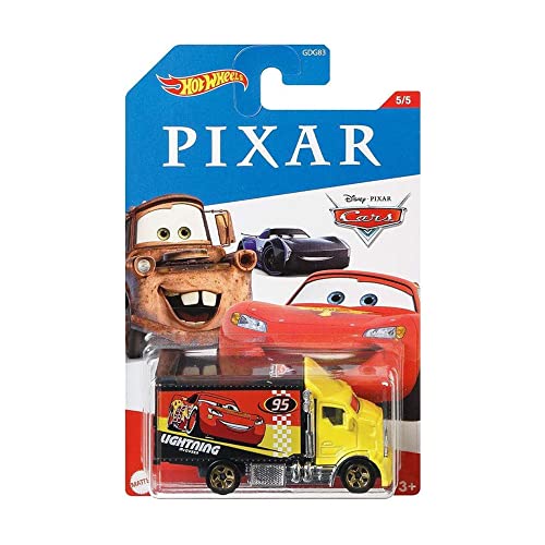 Hot Wheels Pixar Cars Lightning McQueen Hiway Hauler miniatura 1