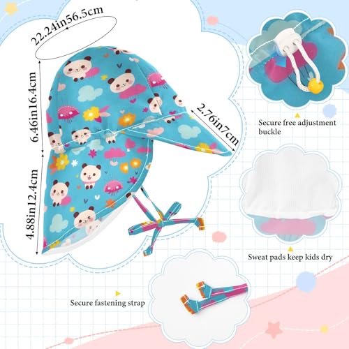 Cartoon Pandas Cute Toddler Baby Beach Hat Toddler Boy Bucket Hats Baby Girls' UV Protection Wide Brim Beach Essentials4