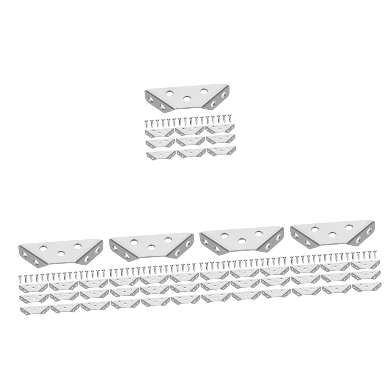 Supports d'angle métalliques de fixation pour meuble et étagère esthétique Cabilock