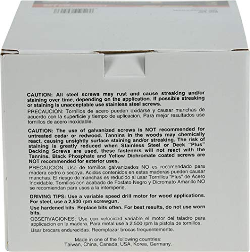 Power Pro 47875 Lag Screws, 5/16" X 3", Star Drive Construction Lag Screws, Rust Resistant, Ceramic Coated Bronze, 5Lb Tub, 150 Pcs #TOP2
