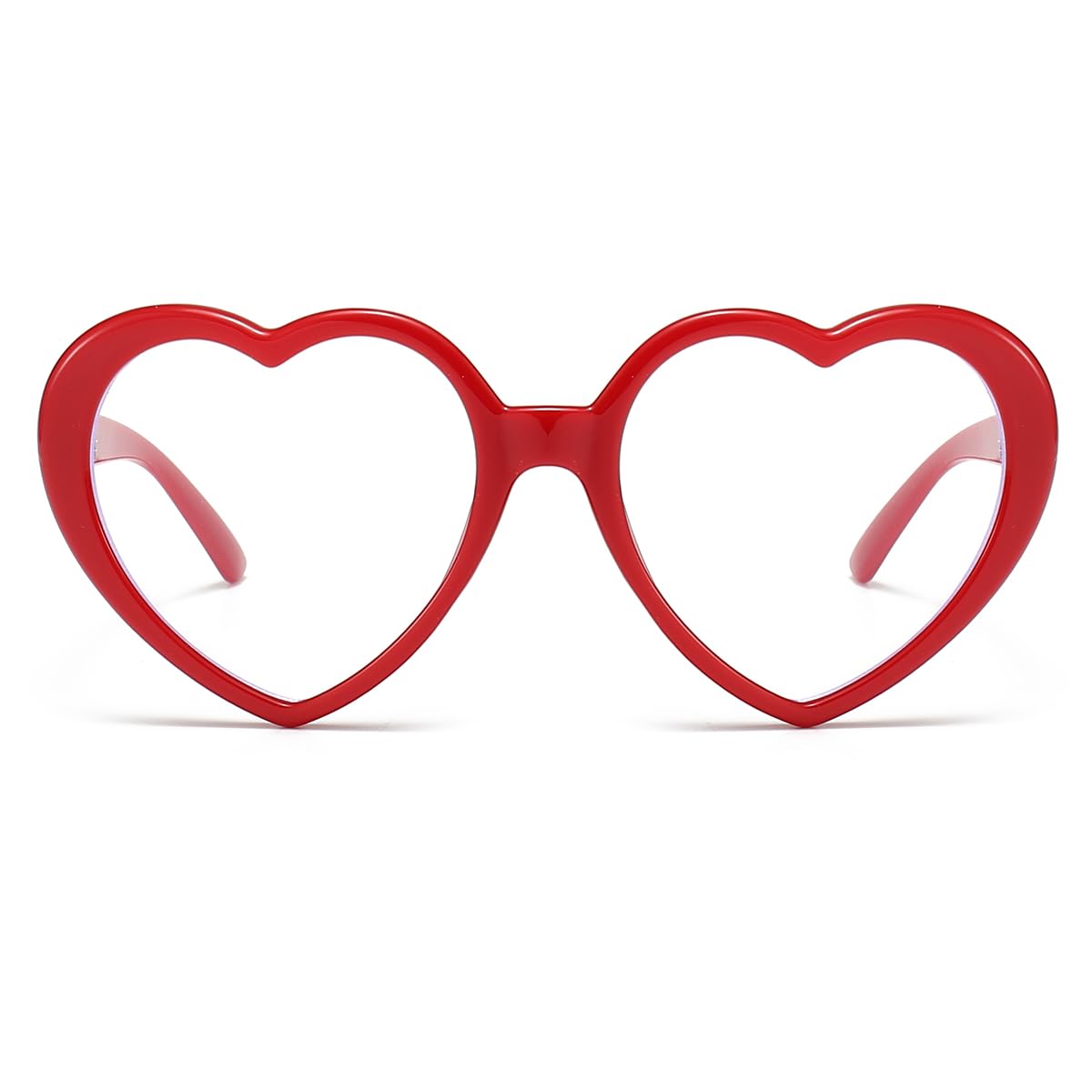 JOVAKIT Heart Blue Light Glasses for Women Vintage Fashion Red Heart Frame Glasses Computer Eyeglasses Prevent Headache