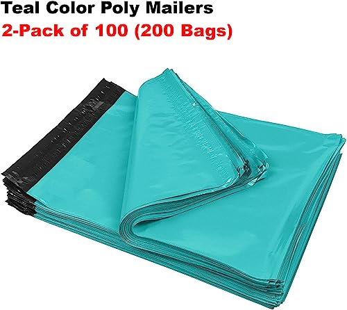 iMBAPrice (200-Pack) Poly Mailers 6x9 Inch Small #1 Teal Color Poly Mailing Shipping Envelopes Bags, Self Seal Adhesive Waterproof and Tear Proof (Total 200 Bags)