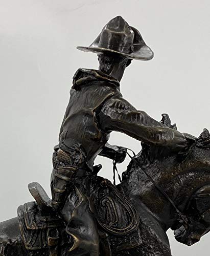 Cowboy American Bronze Handmade Sculpturer By Frederic Remington Regular Size #TOP5