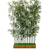 comida artificial Plantas de imitación de hoja perenne, use esta maceta de bambú de imitación para crear un ambiente verde y relajante sin la molestia del cuidado diario, la vegetación de imitación es un adorno atemporal que puede llenar cualquier espacio con una sensación plena y exuberante durante todo el año.