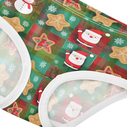 Joisal Bright Girls Underwear Toddler 2t Cotton Little Girl Panties Red Green Christmas Patchwork Undies Kids Briefs4