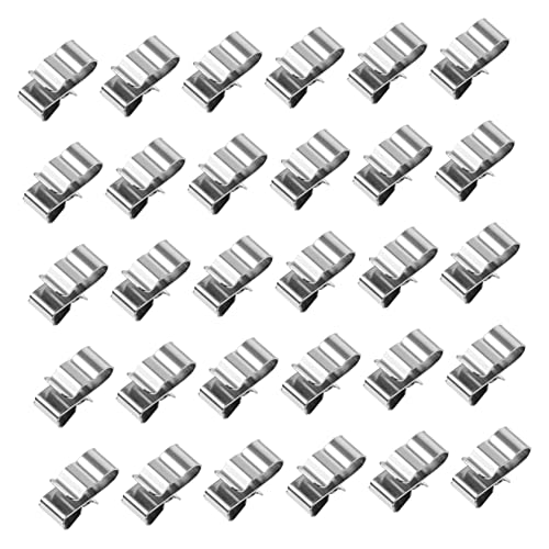 MUSISALY 50 Pcs Wire Clamp Automotive Wire Trailer Wire Management Clip Trailer Frame Wire Clips Light Clips Heater Panel Cable Wire Clips Battery for Clips Wiring Stainless Steel Silver