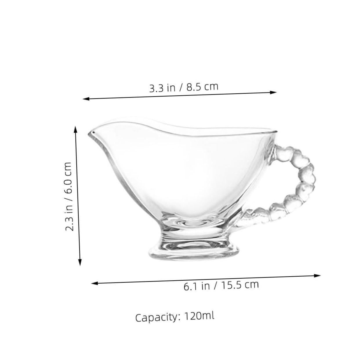 HOLIDYOYO Sauce Dispenser Sauce Container Flatware Gravy Pitcher Glass