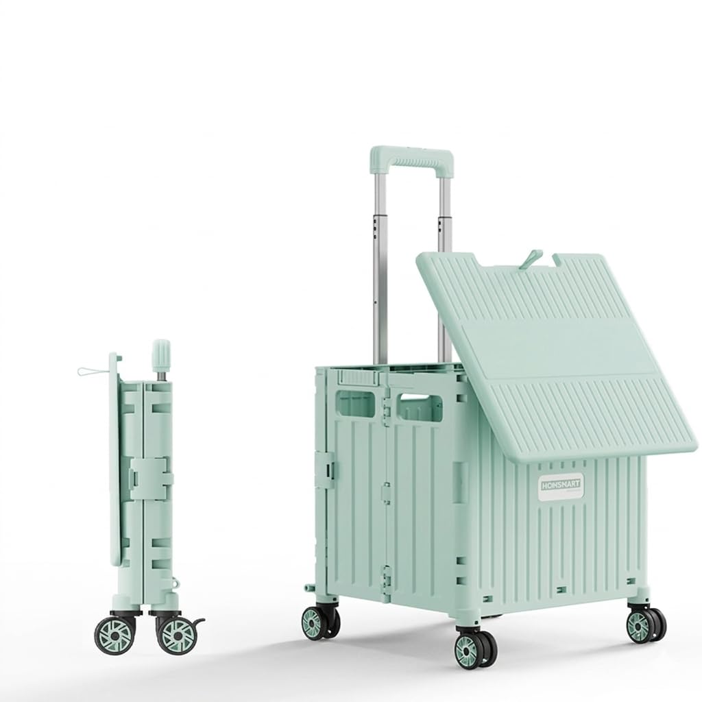 Chariot de courses pliable idéal pour le marché le rangement des livres et le bureau