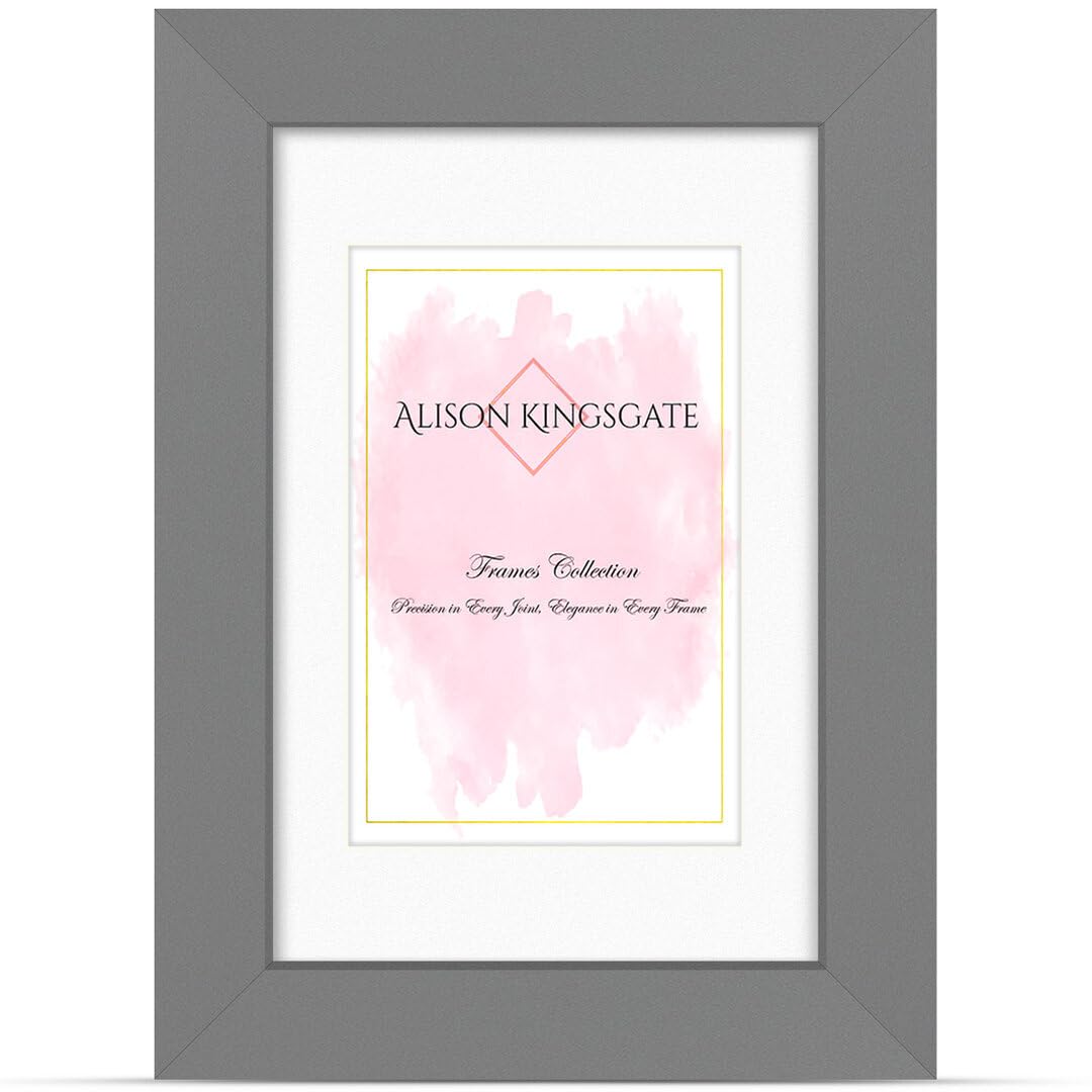 Alison Kingsgate 12X10 Dark Grey Picture Frame with Mount for 10x8 Photos