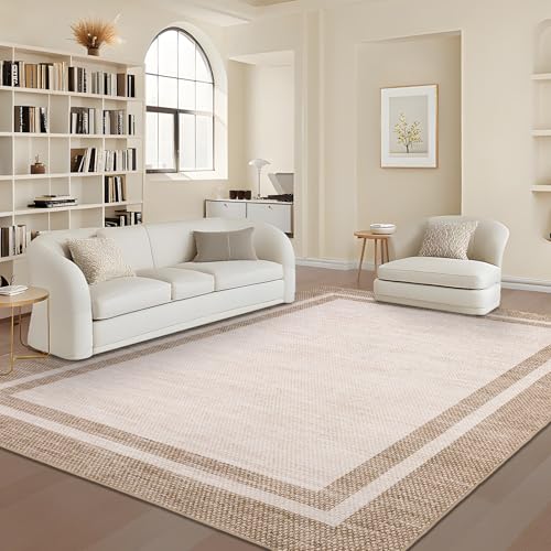 Tapete Garvee lavable 6x9 beige miniatura 2
