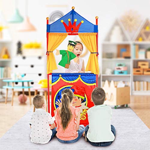 Iq Toys Deluxe Puppet Theater Sturdy Non-Top Base Foldable And Easy To Store Puppet Show Theater For Kids #TOP6