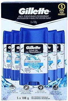 Gillette Endurance Clear Gel Deodorant, Cool Wave (3.8 oz., 5 pk.)ES