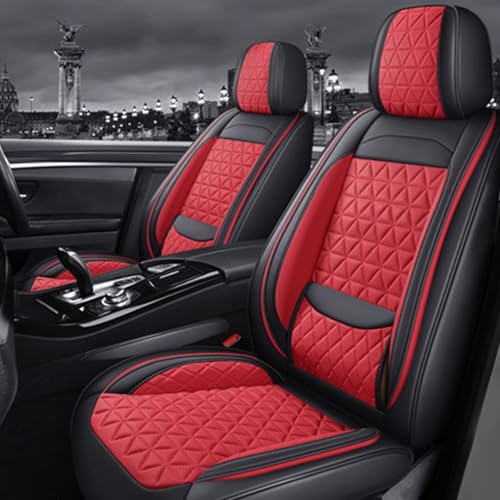 に適用 日産 エクストレイル T32前期 後期 H25〜現行 カーシートカバー レザー製 易清潔 防滑機能 全包?設計 五座セット 運転席 後部座席対応 軽 普通車適用 四季通用z(赤,無枕)
