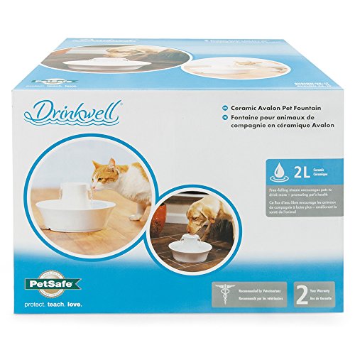 PetSafe Ceramic Avalon Pet Fountain, 2 Litre, Automatic...