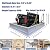 TECHTONGDA Heavy-Duty Retractable Attic Loft Ladder, 12-Step Folding & Pull-Down Staircase, 9.84ft Folding Stairs, 660lbs Capacity, 31.5'' x 35.4'', Ideal for Garage Attics, Storage Rooms, Pure Black