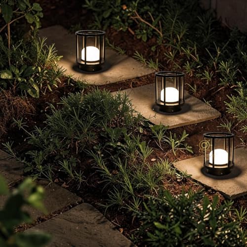 Image of Glowave Outdoor Bollard Light for Garden & Pathway, Waterproof Lantern Post for Patio or Fench Deck, Doorway Porch Pillar Lamp - Warm White (788S /GL-BK)