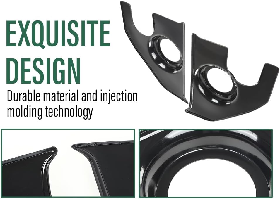 LQI Speaker Kick Panels Compatible with Chevy Blazer Suburban C10 C20 C30 Pickup 1967-1972 Black Left and Right Speaker Kick Panel for 6 1/2" Speakers